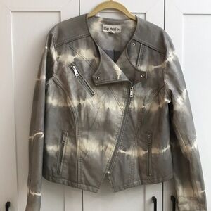 Women's Gray Tie-Dye Jacket